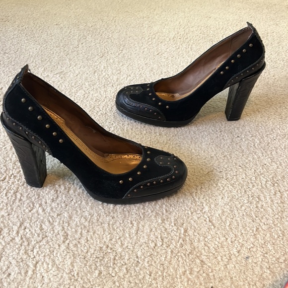 Sam Edelman platform heels suede and leather - Picture 4 of 10